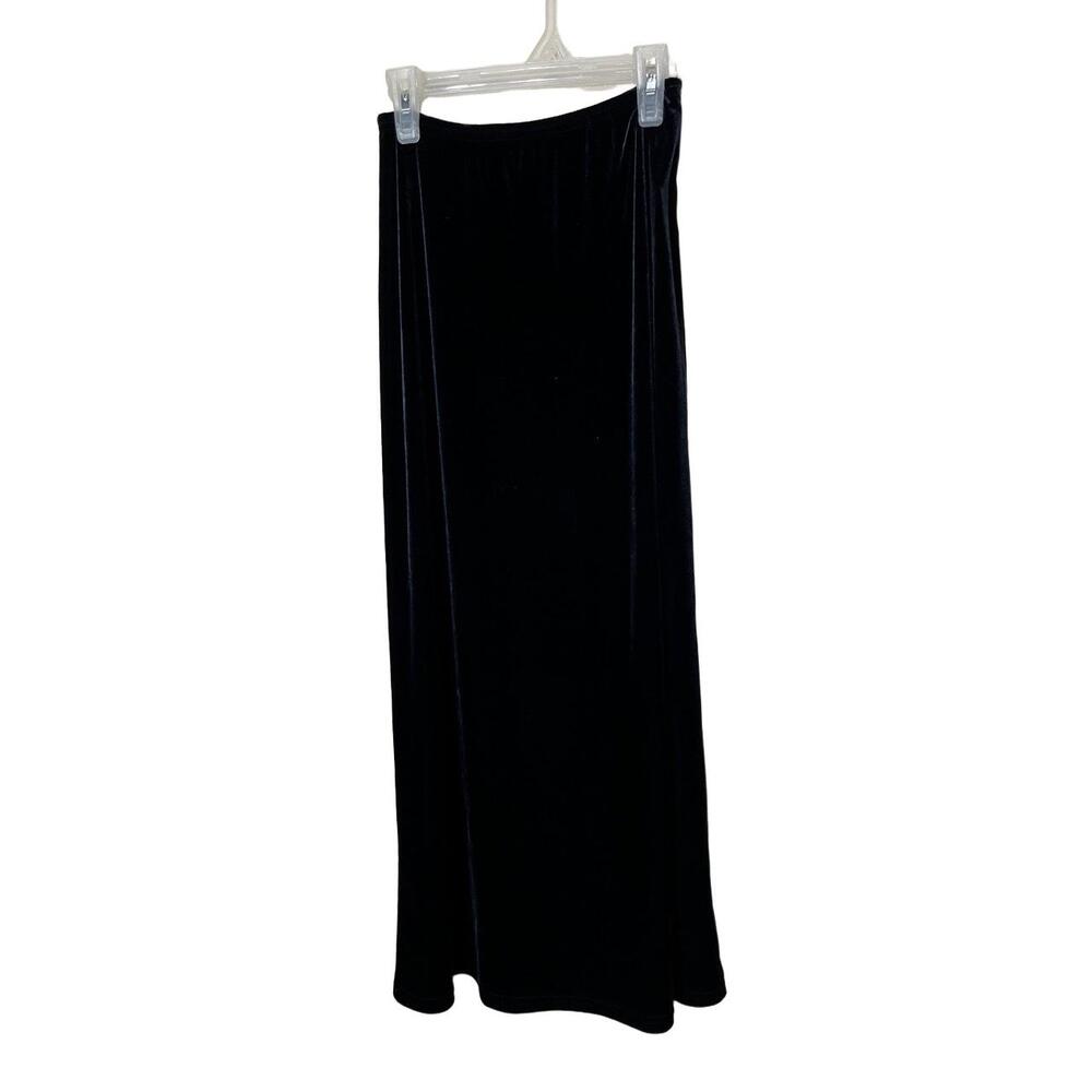 SCOTT McCLINTOCK Skirt Womens Size 2 Black Vintage 90s‎ Maxi Velvet Luxe Elegant